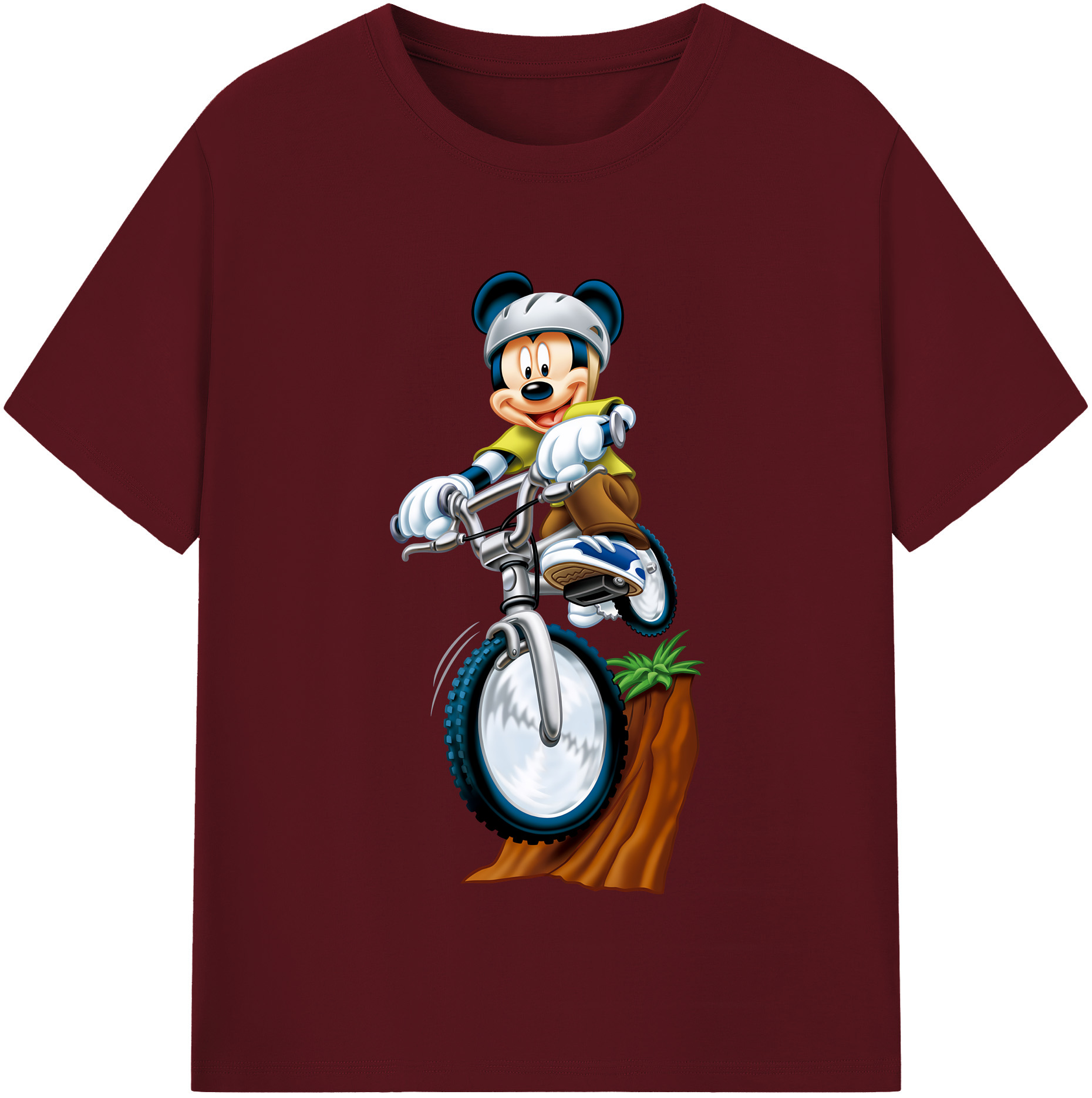 （画像用） ミッキーマウス Mickey Mouse 綿100％半袖Tシャツ（フロントプリント）